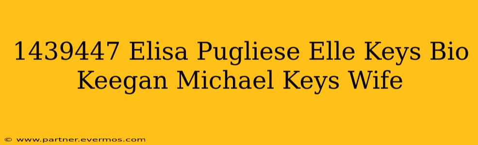 1439447 Elisa Pugliese Elle Keys Bio Keegan Michael Keys Wife