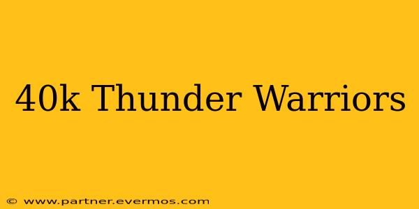 40k Thunder Warriors