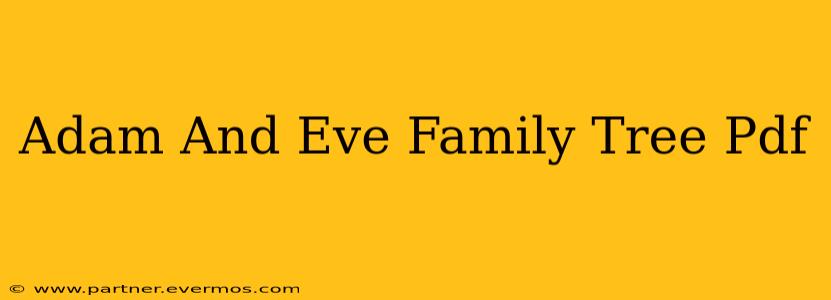 Adam And Eve Family Tree Pdf