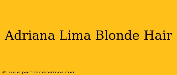 Adriana Lima Blonde Hair