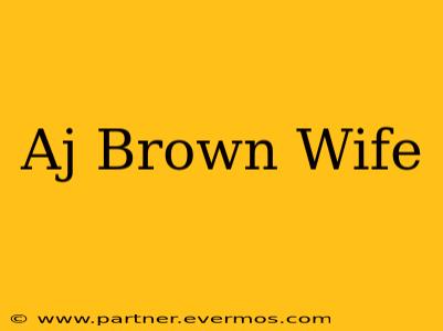 Aj Brown Wife