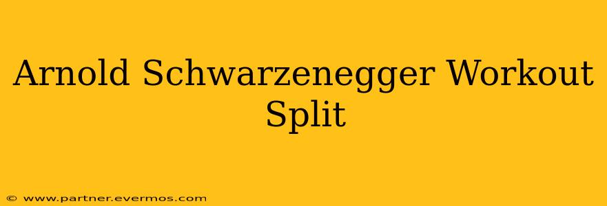 Arnold Schwarzenegger Workout Split
