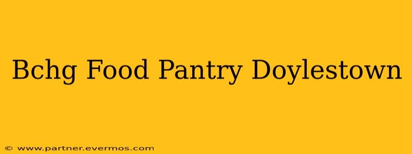 Bchg Food Pantry Doylestown
