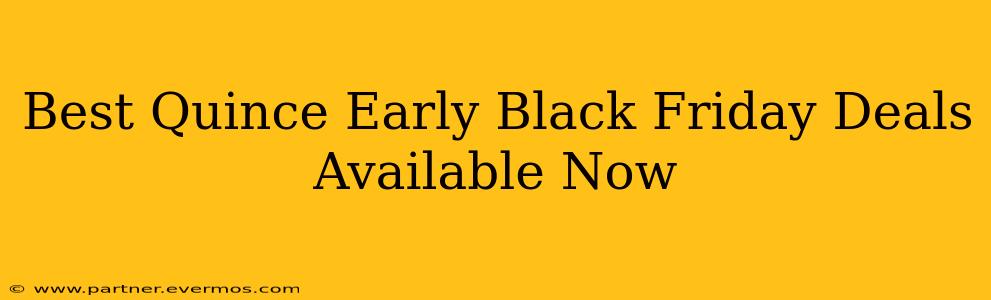 Best Quince Early Black Friday Deals Available Now