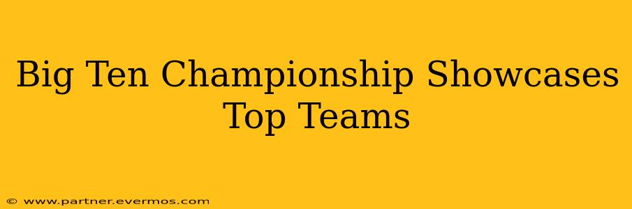 Big Ten Championship Showcases Top Teams