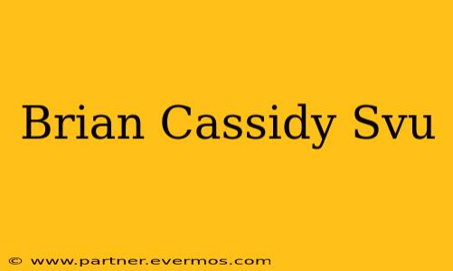 Brian Cassidy Svu