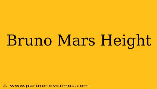 Bruno Mars Height