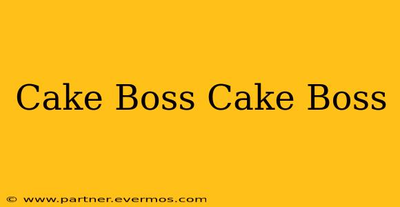 Cake Boss Cake Boss