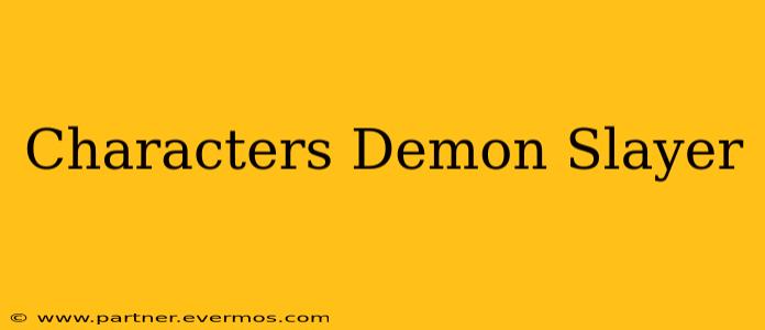 Characters Demon Slayer