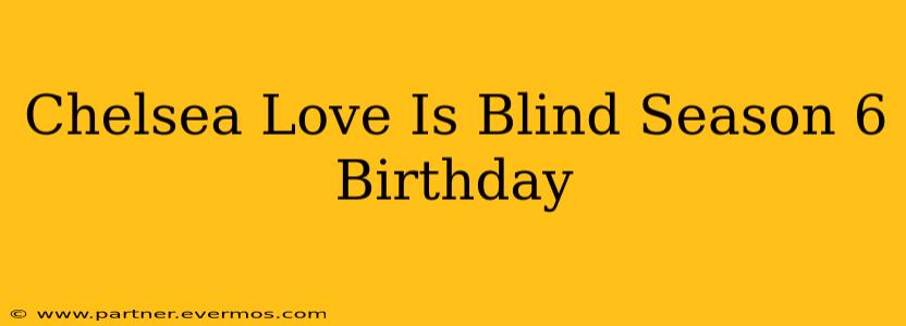 Chelsea Love Is Blind Season 6 Birthday