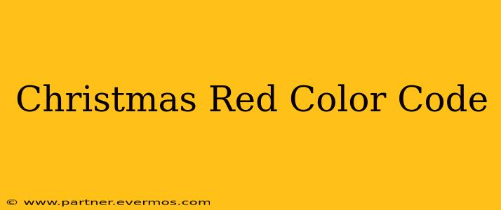 Christmas Red Color Code