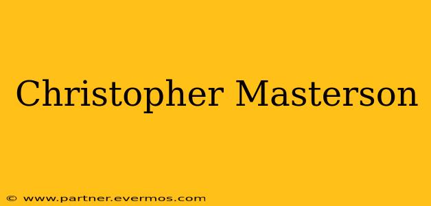 Christopher Masterson