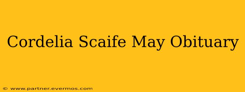 Cordelia Scaife May Obituary