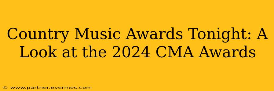 Country Music Awards Tonight: A Look at the 2024 CMA Awards