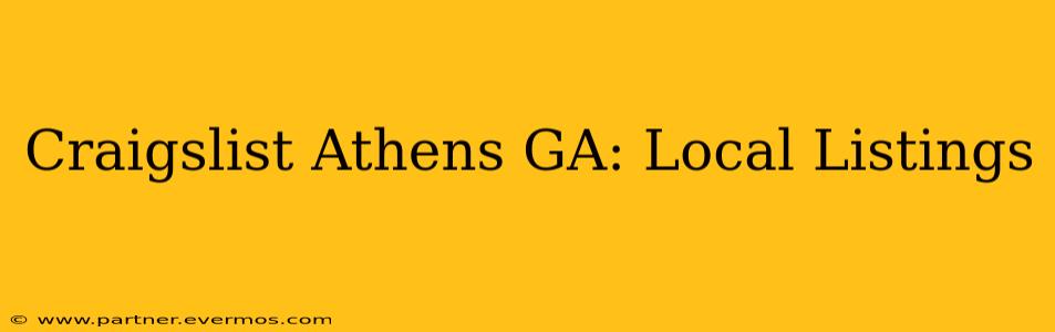Craigslist Athens GA: Local Listings