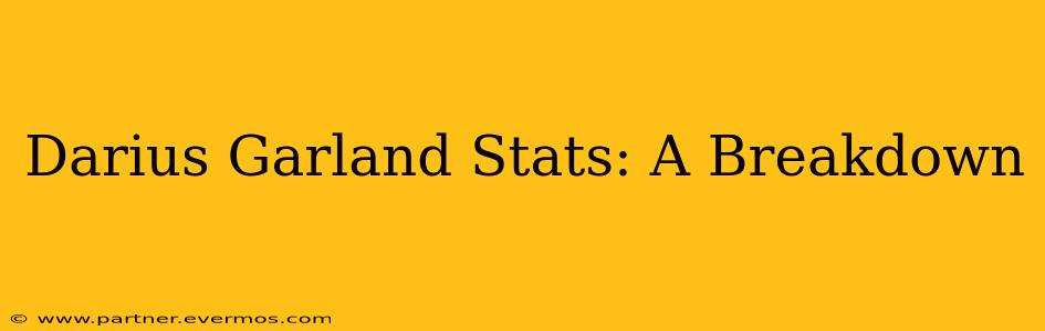 Darius Garland Stats: A Breakdown