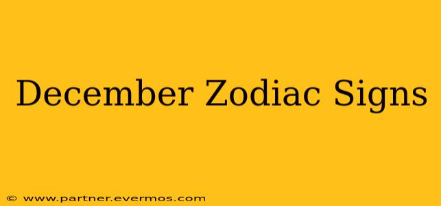 December Zodiac Signs
