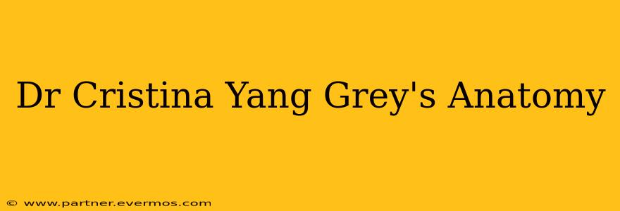 Dr Cristina Yang Grey's Anatomy