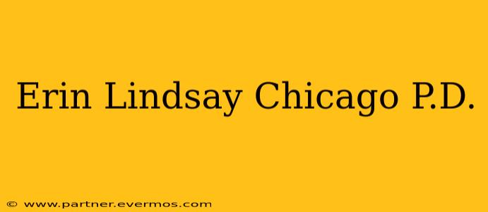 Erin Lindsay Chicago P.D.