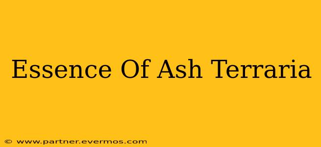 Essence Of Ash Terraria