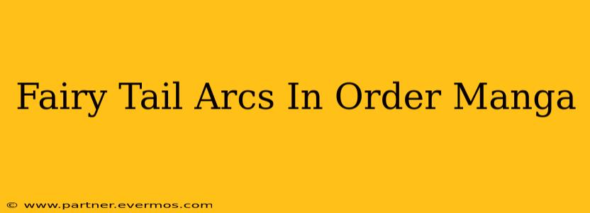 Fairy Tail Arcs In Order Manga