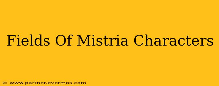 Fields Of Mistria Characters