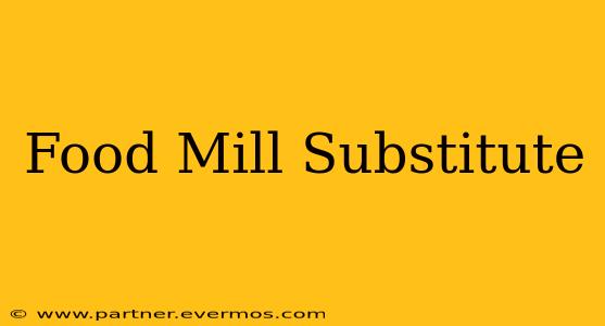 Food Mill Substitute