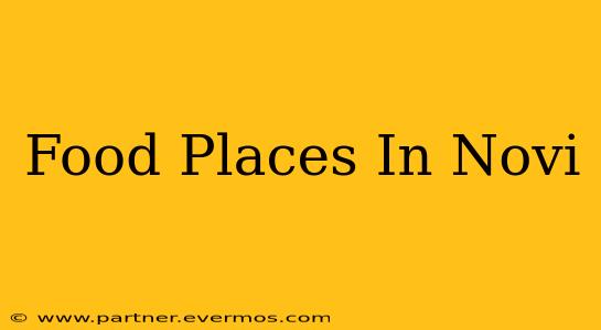 Food Places In Novi