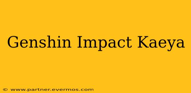 Genshin Impact Kaeya