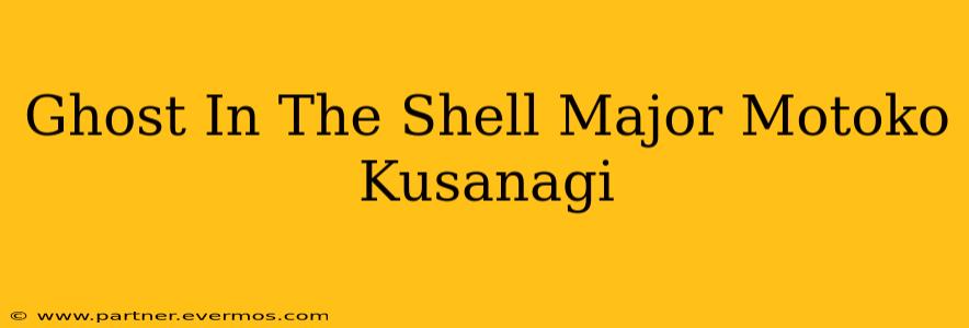 Ghost In The Shell Major Motoko Kusanagi