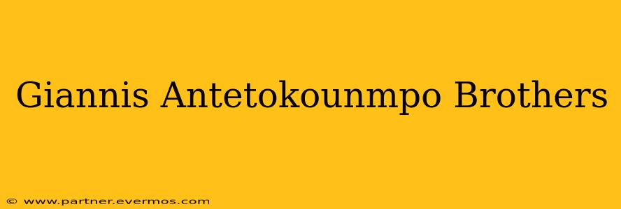 Giannis Antetokounmpo Brothers