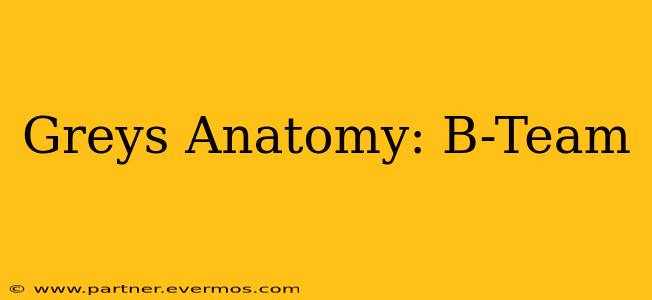 Greys Anatomy: B-Team