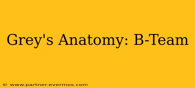Grey's Anatomy: B-Team