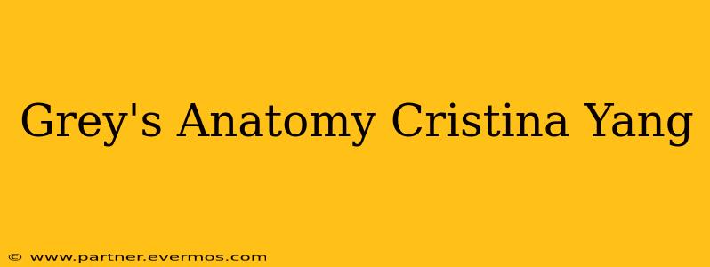 Grey's Anatomy Cristina Yang