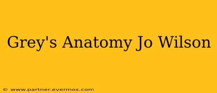 Grey's Anatomy Jo Wilson