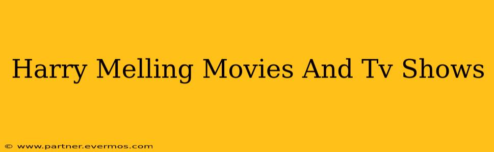 Harry Melling Movies And Tv Shows
