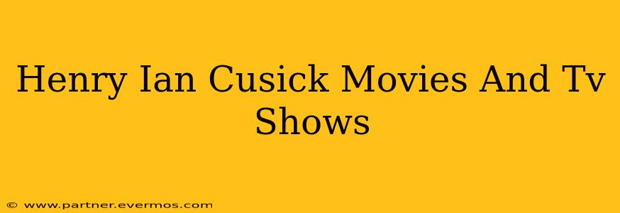 Henry Ian Cusick Movies And Tv Shows