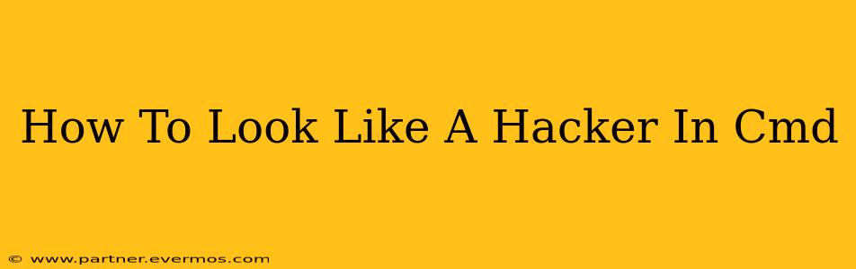 How To Look Like A Hacker In Cmd