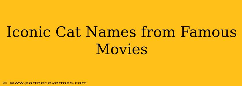 Iconic Cat Names from Famous Movies