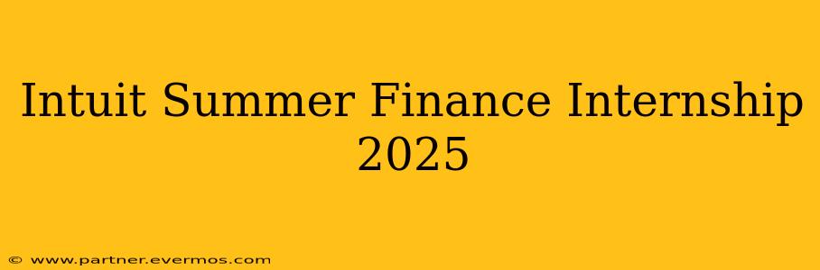 Intuit Summer Finance Internship 2025