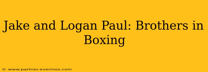Jake and Logan Paul: Brothers in Boxing