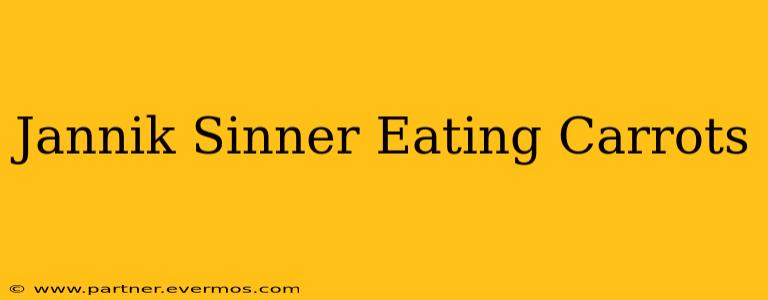 Jannik Sinner Eating Carrots