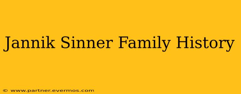 Jannik Sinner Family History