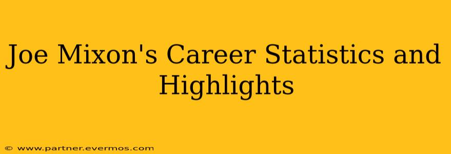 Joe Mixon's Career Statistics and Highlights