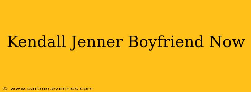 Kendall Jenner Boyfriend Now