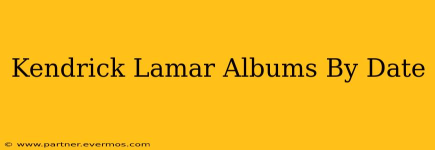 Kendrick Lamar Albums By Date