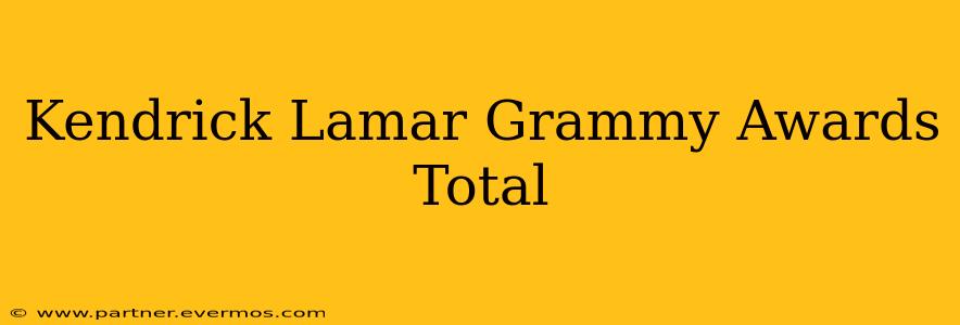 Kendrick Lamar Grammy Awards Total