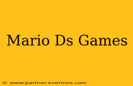 Mario Ds Games