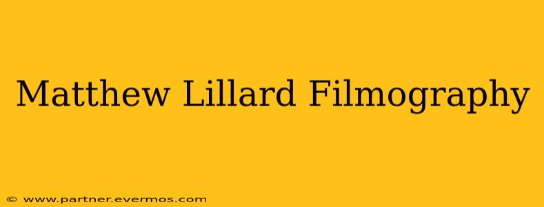 Matthew Lillard Filmography