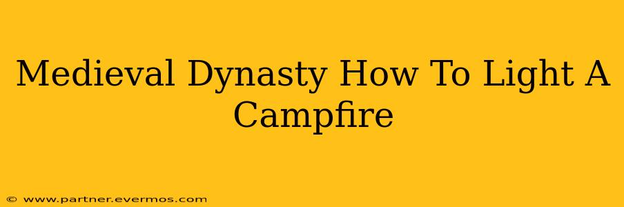 Medieval Dynasty How To Light A Campfire